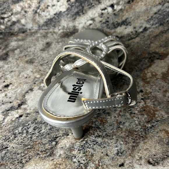 Unlisted open toe and open heel shoes for women with rhinestones. Sz 8 1/2 - Picture 3 of 11